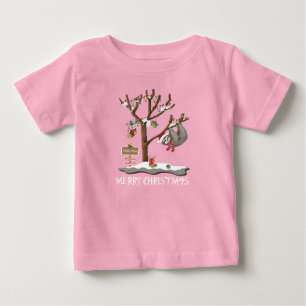 MERRY CHRISTMAS FROM THE SLOTH POLE Infant Baby T-Shirt