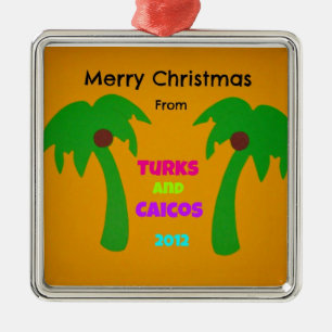 Merry Christmas from Turks and Caicos 2012 Metal Ornament