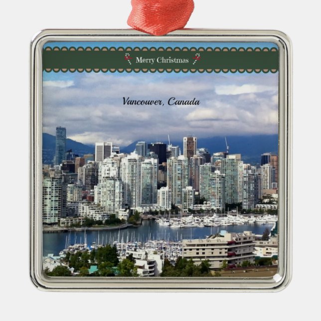 Merry Christmas from Vancouver Metal Ornament (Front)