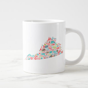 Merry Christmas from Virginia Large Coffee Mug