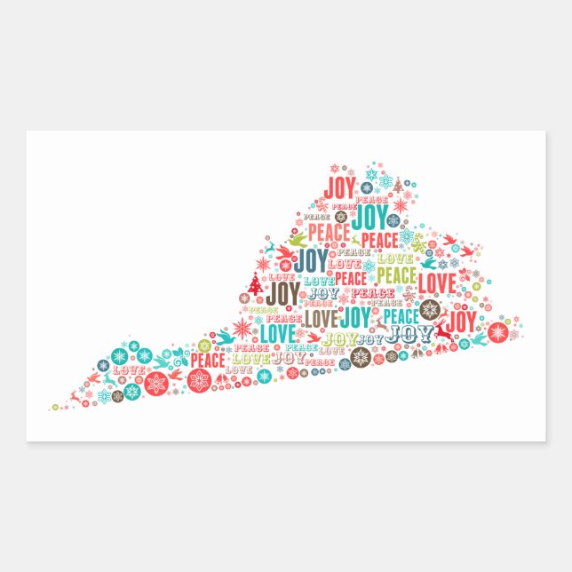 Merry Christmas from Virginia Sticker (Front)