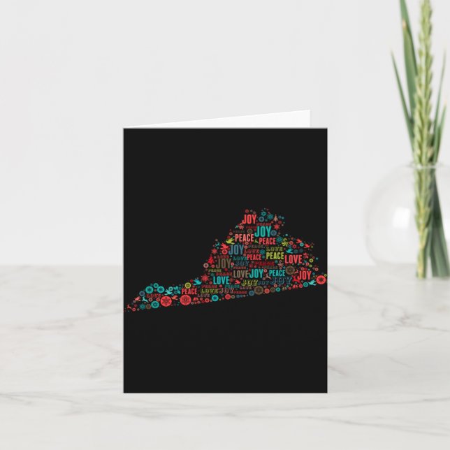 Merry Christmas From Virginia T Shirt  Card (Front)
