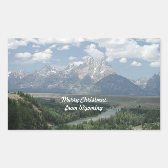 Merry Christmas from Wyoming Sticker (Front)