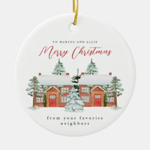 Merry Christmas from Your Favourite Neighbours Ceramic Ornament