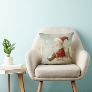Merry Christmas from Your North Pole Elf Cute Throw Pillow