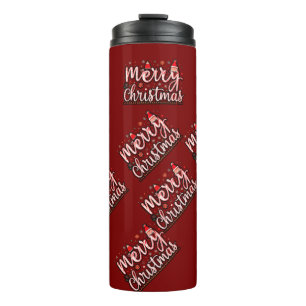 "Merry Christmas: Frosty Elegance Fashion Design" Thermal Tumbler