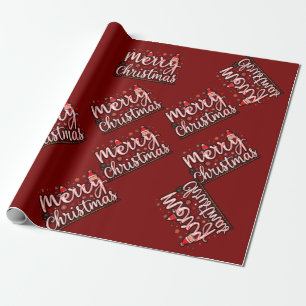 "Merry Christmas: Frosty Elegance Fashion Design" Wrapping Paper