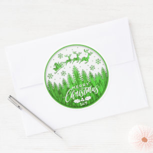 MERRY CHRISTMAS funny christmas Classic Round Sticker