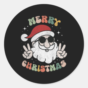 Merry Christmas Funny Christmas Men Women Xmas Fam Classic Round Sticker