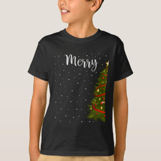 Merry Christmas Funny Christmas Tree Couples Match T-Shirt