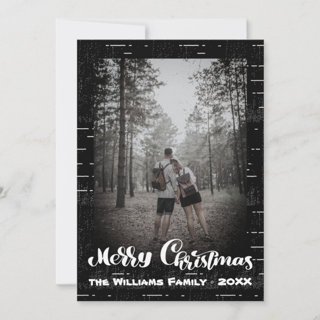 Merry Christmas Funny Cookie Modern Family Photo Holiday Card (Front)