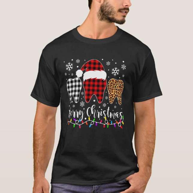 Merry Christmas Funny Dental Christmas T-Shirt (Front)