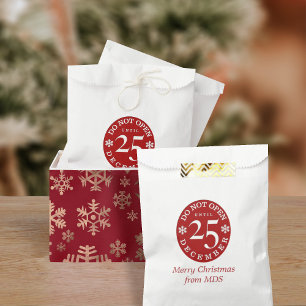 Merry Christmas Funny Do Not Open Favour Bag