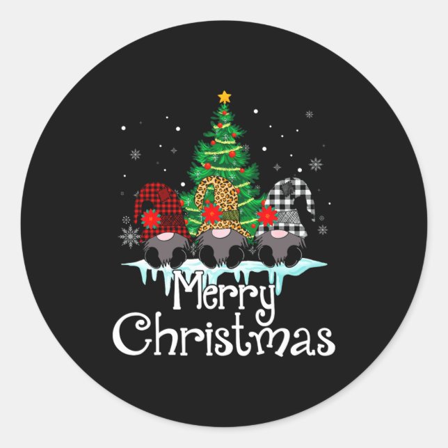 Merry Christmas Funny Family Matching Xmas New Yea Classic Round Sticker (Front)