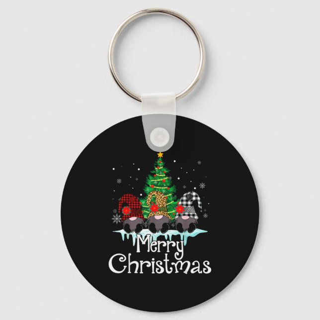 Merry Christmas Funny Family Matching Xmas New Yea Keychain (Front)