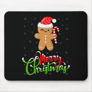 Merry Christmas Funny Gingerbread Cookie Baking Ch Mouse Pad