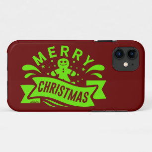 MERRY CHRISTMAS funny gingerbread man iPhone 11 Case