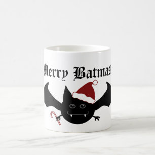 Merry Christmas funny Gothic bat for batty people Coffee Mug