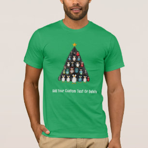 Merry Christmas Funny Penguin Tree T-Shirt