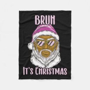 Merry Christmas Funny Santa Meme For Brothers Fleece Blanket