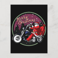 Merry Christmas Funny Santa Rides Motorcycle Gifts