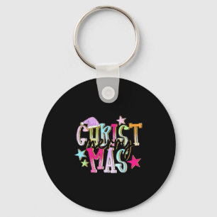 Merry Christmas Funny Santa Squad Pyjamas Xmas Hol Keychain