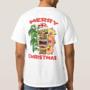 Merry Christmas Funny Santa Tiki T-Shirt