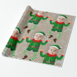 Merry Christmas Funny Santa's Elves Custom Face Wrapping Paper<br><div class="desc">Elevate your gift-giving game with our Merry Christmas Funny Santa's Elves Custom Face Wrapping, a delightful and unforgettable addition to your holiday traditions. This unique gift wrap set is designed to bring laughter and joy to your presents by allowing you to add your own face to the adorable characters. These...</div>