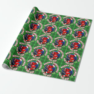 MERRY CHRISTMAS FUNNY SPACE ASTRONAUT WRAPPING PAPER