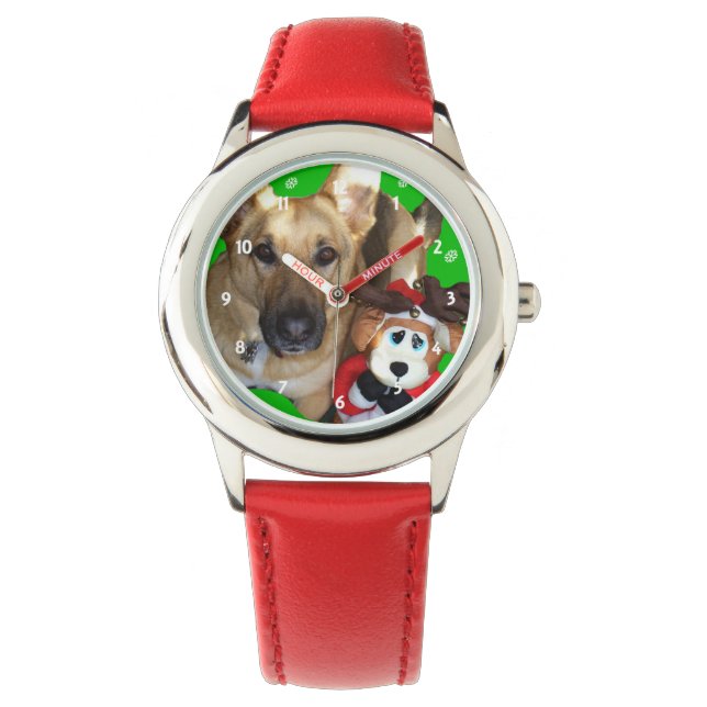 Merry Christmas German Shepherd  Watch (Front)