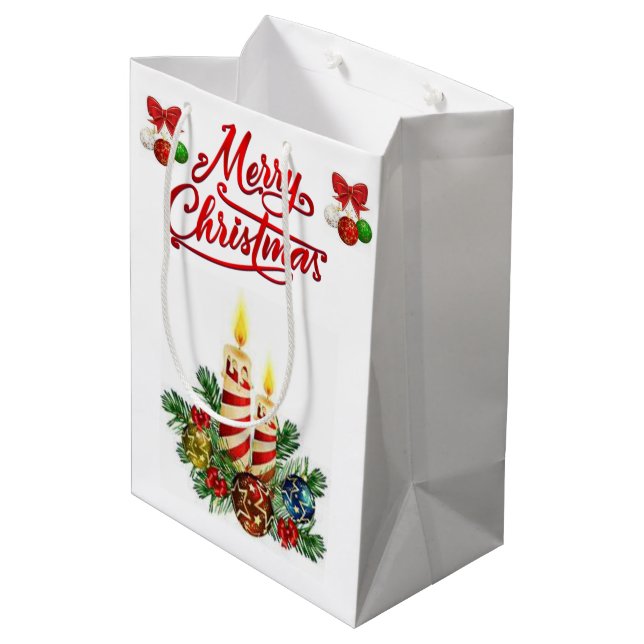 Merry Christmas Gift Bags (Back Angled)