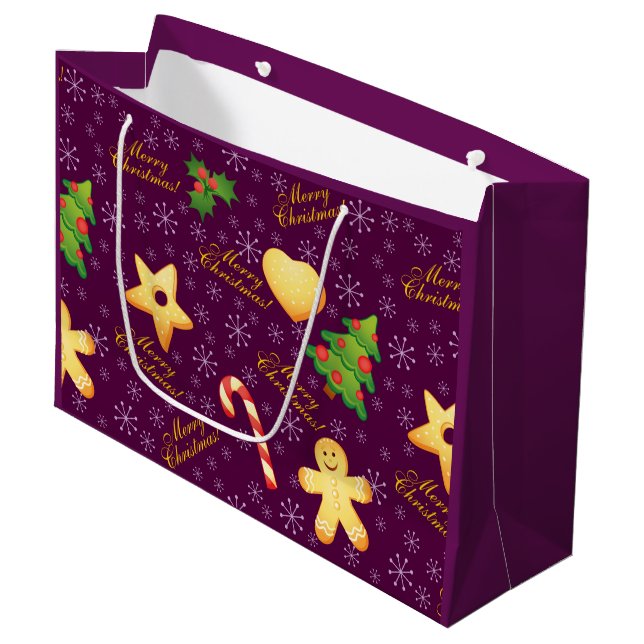 Merry Christmas Gift Bags (Front Angled)