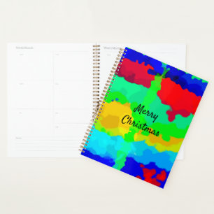 Merry Christmas Gift Favor Ink Splash Abstract Planner