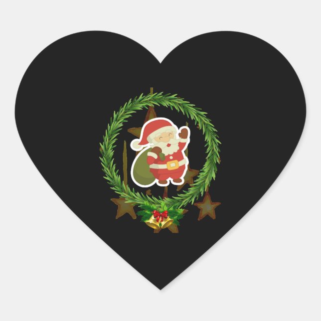 Merry Christmas  Gift for Christmas  Family   Heart Sticker (Front)