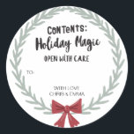 Merry Christmas Gift Label Personalized with Names<br><div class="desc">Personalized Christmas Label Stickers – Add a Festive Touch!

Make every gift extra special with personalized Christmas label stickers,  designed to add a unique and festive flair to your holiday packages.</div>