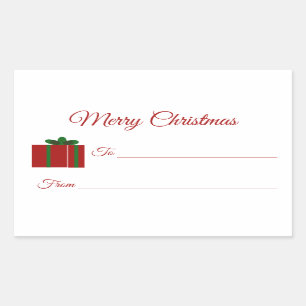 Merry Christmas Gift Present Label