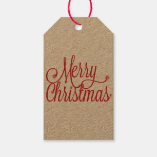 Merry Christmas gift tag (kraft)