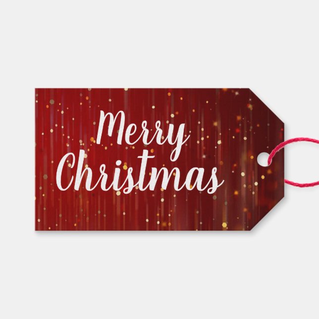 Merry Christmas Gift Tags (Front (Horizontal))