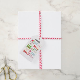 Merry Christmas Gift Tags Seasons Greetings 