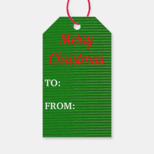 Merry Christmas Gift Tags, Set of Ten (10) Tags