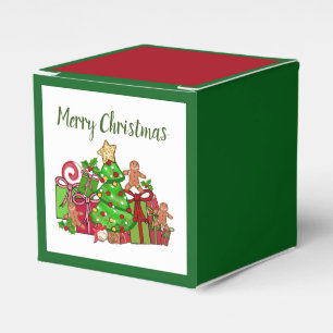 Merry Christmas Gifts Around The Tree Favor Box