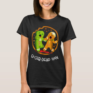 Merry Christmas Ginger-dead Man Cookie Zombie Xmas T-Shirt