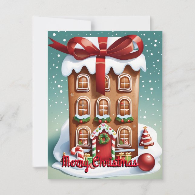 merry christmas ginger house  holiday card (Front)