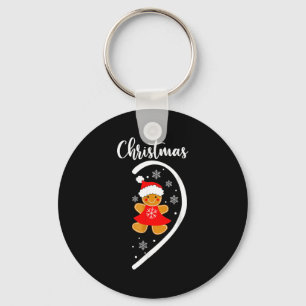 Merry Christmas Gingerbread Couple Christmas Pajam Keychain