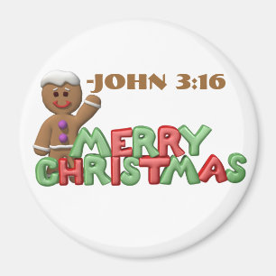 Merry Christmas Gingerbread Customize It Magnet