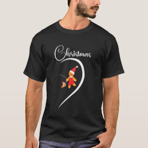 Merry Christmas Gingerbread Fishing Lover Couple C T-Shirt