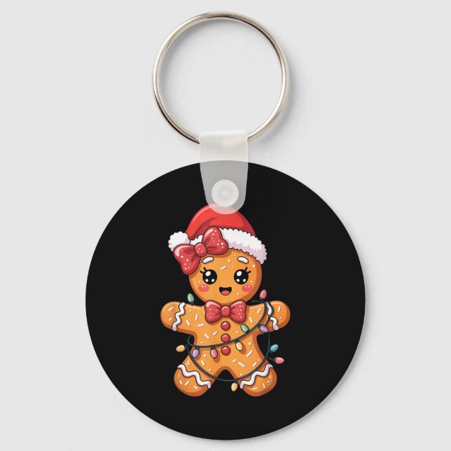 Merry Christmas Gingerbread  Keychain (Front)