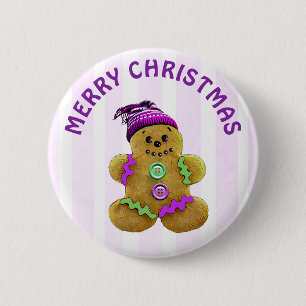 Merry Christmas Gingerbread man 2 Inch Round Button