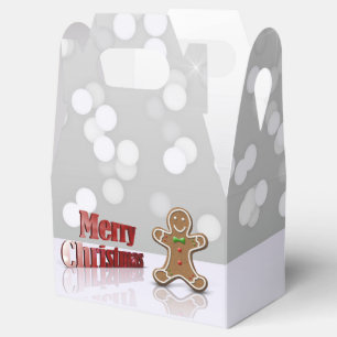 Merry Christmas Gingerbread Man Favor Box