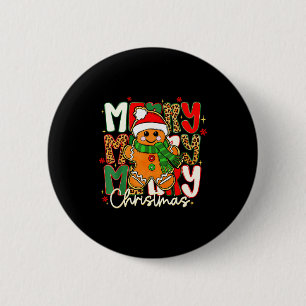 Merry Christmas Gingerbread Xmas Coquette Tis The 2 Inch Round Button